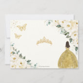 Save The Date Quinceanera Florale Blanc ivoire Douce 16 Princess (Dos)