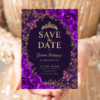 Quinceañera Florale Or Purp Or