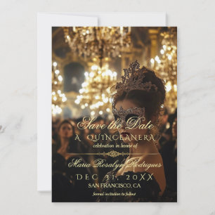 Save the Date Quinceanera Foto Kaart