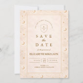 Save The Date Quinceañera Lune d'Or Céleste (Devant)