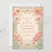 Save The Date Quinceañera Rose Pâle (Devant)