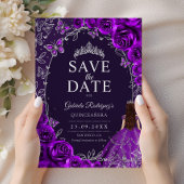 Save The Date Quinceanera Violet Argent