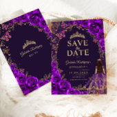 Save The Date Quinceanera Violet Or