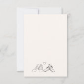 Save The Date Quirky Whimsical Main Drawn Doodle Chaussures Mari (Dos)