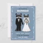 Save The Date Raccoons mariage Enregistrer la date (Devant)
