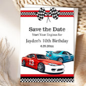 Save The Date Race Car Anniversaire, Enregistrer la date