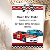 Race Car Anniversaire, Enregistrer la date