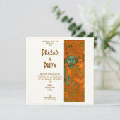 Save The Date Radha Krishna Mural painting Indian Hindu (Debout devant)