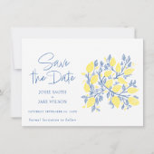 Save The Date Rafraîchir les vignes de citron enregistrer la dat (Devant)
