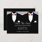 Save The Date Rainbow Bow Cravate Gay Enregistrer le Mariage de  (Devant / Derrière)