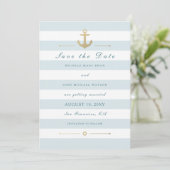 Save The Date Rappel Nautique Bleu Bleu Clair Enregistrer La Dat (Debout devant)