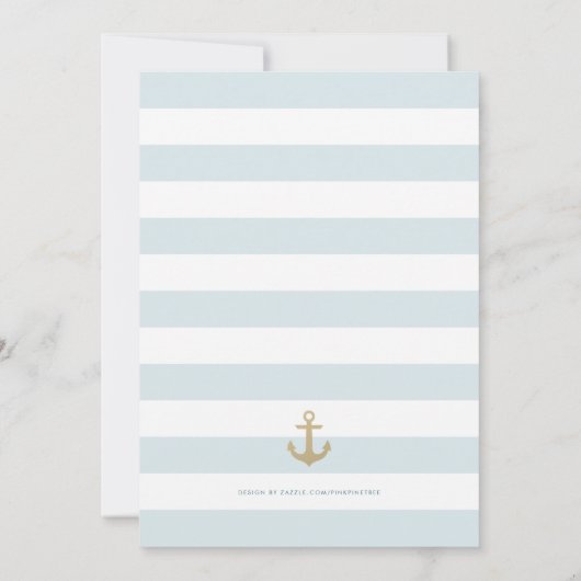 Save The Date Rappel Nautique Bleu Bleu Clair Enregistrer La Dat (Dos)