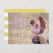 Save the date | Rayures jaunes (Devant / Derrière)