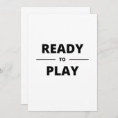 SAVE THE DATE READY TO PLAY (Devant / Derrière)