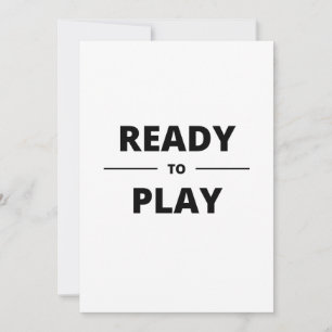 SAVE THE DATE READY TO PLAY