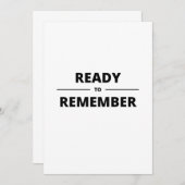 SAVE THE DATE READY TO REMEMBER (Devant / Derrière)