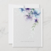 Save The Date Réception 2 | Fleurs d'aquarelle translucides (Dos)