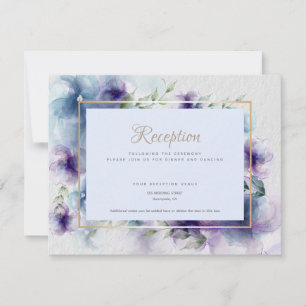 Save The Date Réception 2   Fleurs d'aquarelle translucides