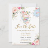 Save The Date Réception de Mariage Élégante avec Thème Floral et (Devant)