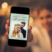 Save The Date Réception de mariage moderne Photo Sage vert