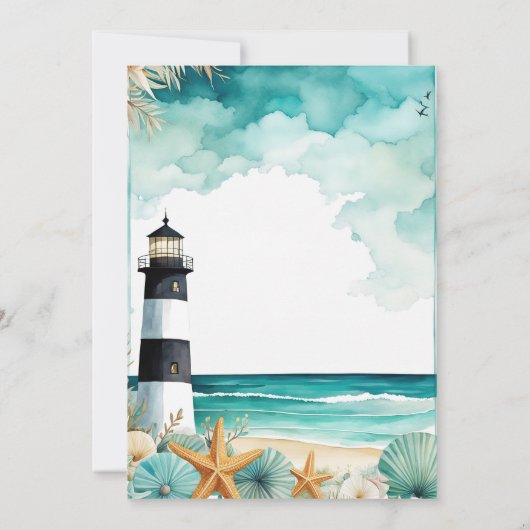 Save The Date Réception de phare nautique (Dos)