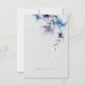 Save The Date Réception | Fleurs d'aquarelle translucides (Dos)