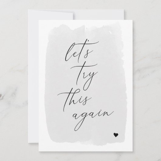 Save The Date Recommençons Cette fois-ci Calligraphie Gris Nouve (Devant)