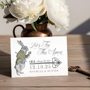 Save The Date Recommençons   Vintage Alice au Pays des Merveille