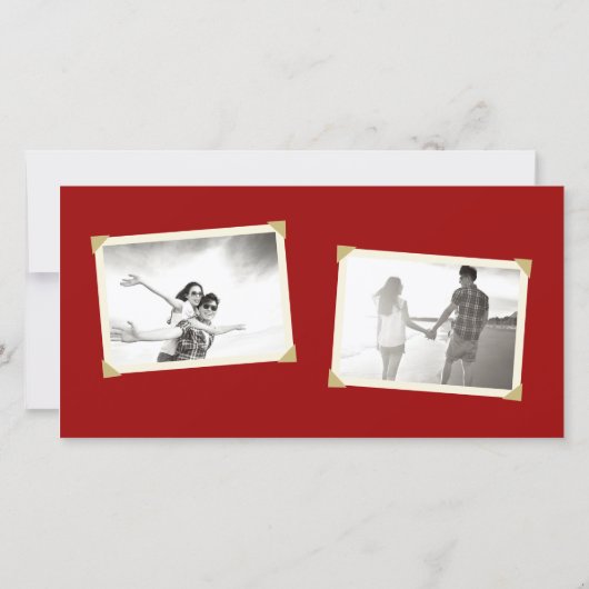 Save The Date Rectangle classique Double Bonheur Mariage chinois (Dos)