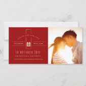 Save The Date Rectangle Double Happiness Mariage Chinois Photo (Devant)