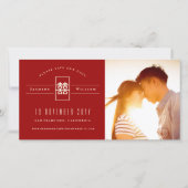 Save The Date Rectangle Double Happiness Mariage Chinois Photo (Devant)