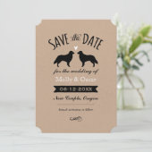 Save The Date Récupérateurs à revêtement plat Mariage Enregistre (Debout devant)