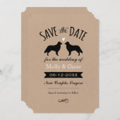 Save The Date Récupérateurs à revêtement plat Mariage Enregistre (Devant / Derrière)