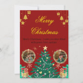 Save The Date Red Family Christmas Greeting Card (Devant)