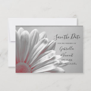 Save The Date Red Floral souligne mariage Enregistrer la date