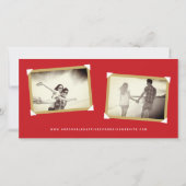 Save The Date Red Gold Zen Bamboo Feuille Photo Mariage chinois (Dos)