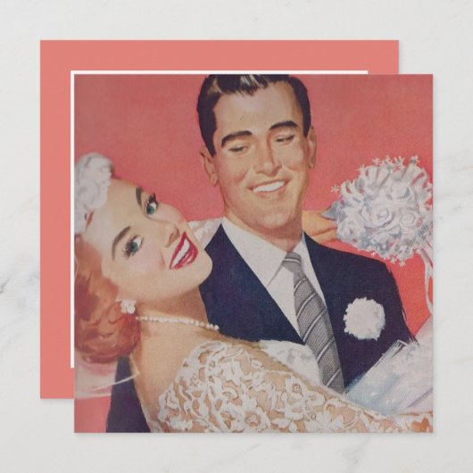 Save The Date Red Haired Bride avec Mariage des yeux verts (Devant / Derrière)