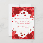 Save The Date Red Hearts Valentine's Day Mariage (Dos)