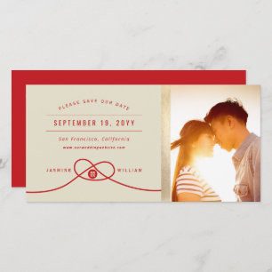 Save The Date Red Knot Double Bonheur Mariage chinois Photo