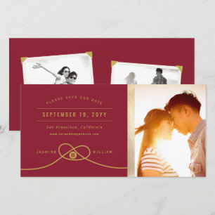 Save The Date Red Knot Double Bonheur Mariage chinois Photo