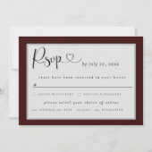 Save The Date Red Maple Wedding RSVP (Devant)