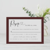Save The Date Red Maple Wedding RSVP (Debout devant)