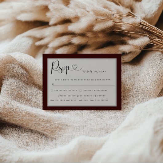 Save The Date Red Maple Wedding RSVP