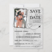 Save The Date Red New York City Passport Enregistrer La Date (Dos)
