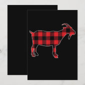 Save The Date Red Plaid Goat Santa Christmas (Devant / Derrière)