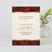 Save The Date Red Rose Elegance - Douche (Debout devant)