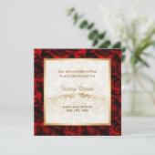 Save The Date Red Rose Elegance - Douche (Debout devant)