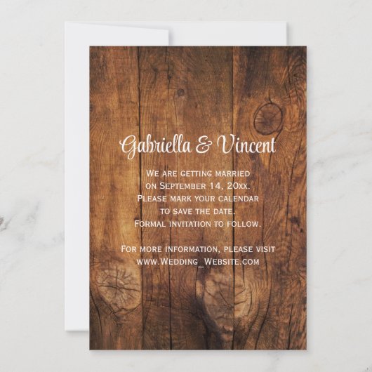 Save The Date Red Roses Cheval Bit Mariage Occidental Enregistre (Dos)