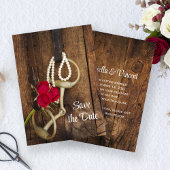 Save The Date Red Roses Cheval Bit Mariage Occidental Enregistre