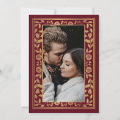 Save The Date Red Royal Médieval Mariage Photo (Dos)